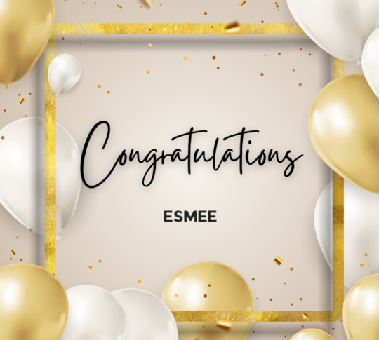 Congratulations Esmee